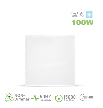 پنل LED توکار 100 وات مهتابی 60×60 مربع