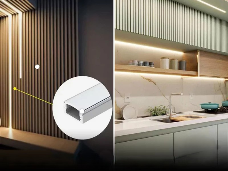 لاین نوری لبه دار کابینت و TVوال با ابعاد mm 17X5 برند عمادلایت
