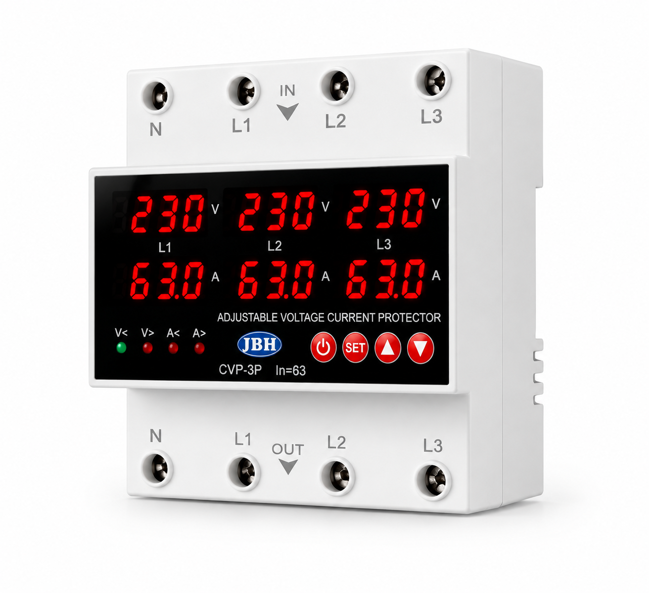 محافظ ولتاژ _جریان سه فاز 80 آمپر برند JBH