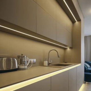لاین نوری بدون لبه کابینت و TVوال با ابعاد mm 16X16 برند عمادلایت