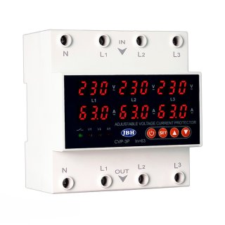 محافظ ولتاژ _جریان سه فاز 63 آمپر برند JBH