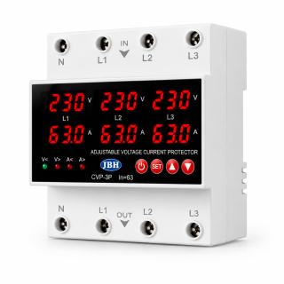 محافظ ولتاژ _جریان سه فاز 80 آمپر برند JBH