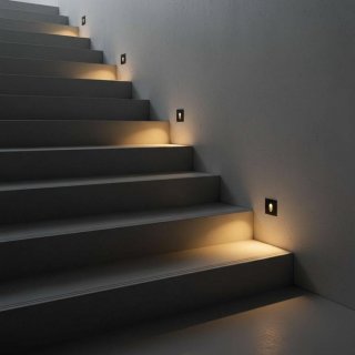 چراغ زیر پله ای 5 وات LED با ابعاد cm 8*8 برند تات نور
